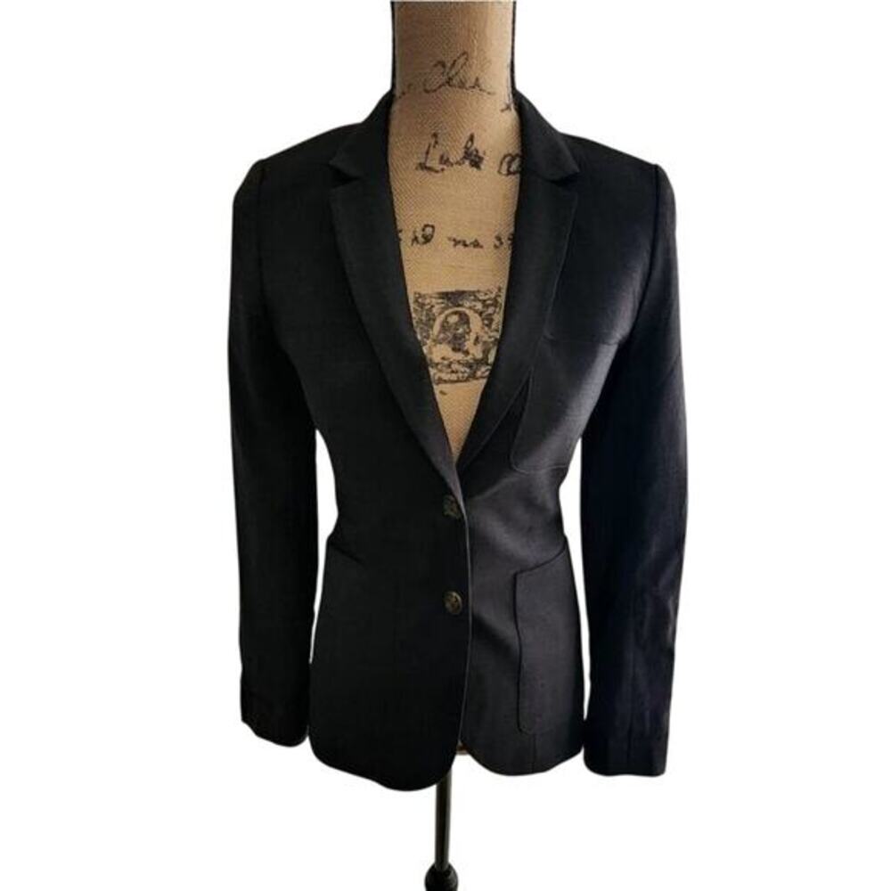TALULA fitted women's black wool jacket blazer size 0